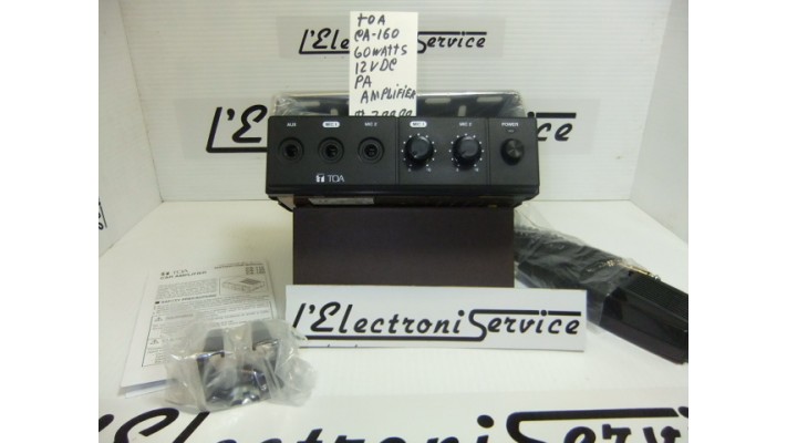 Toa CA-160 amplificateur 12 volts dc pour  sonorisation mobile et sécurité.